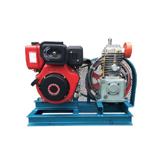 Medium pressure 3.0MPa air cooled marine diesel engine air compressor ...